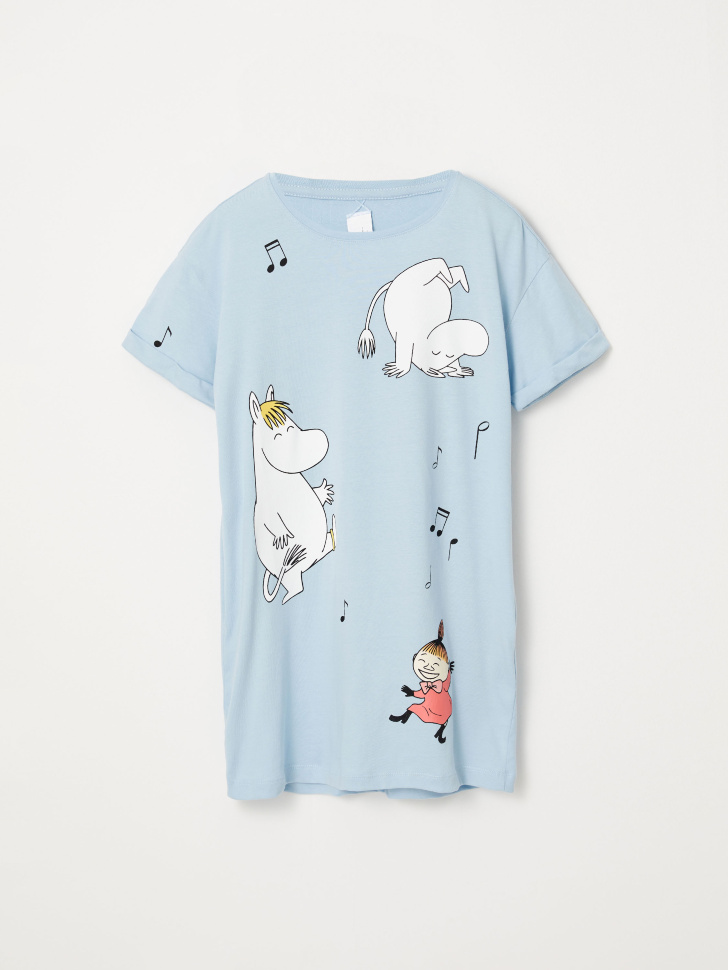 Ночная сорочка с принтом Moomin Муми Тролль для девочек (голубой, 146-152 (11-12 YEARS))