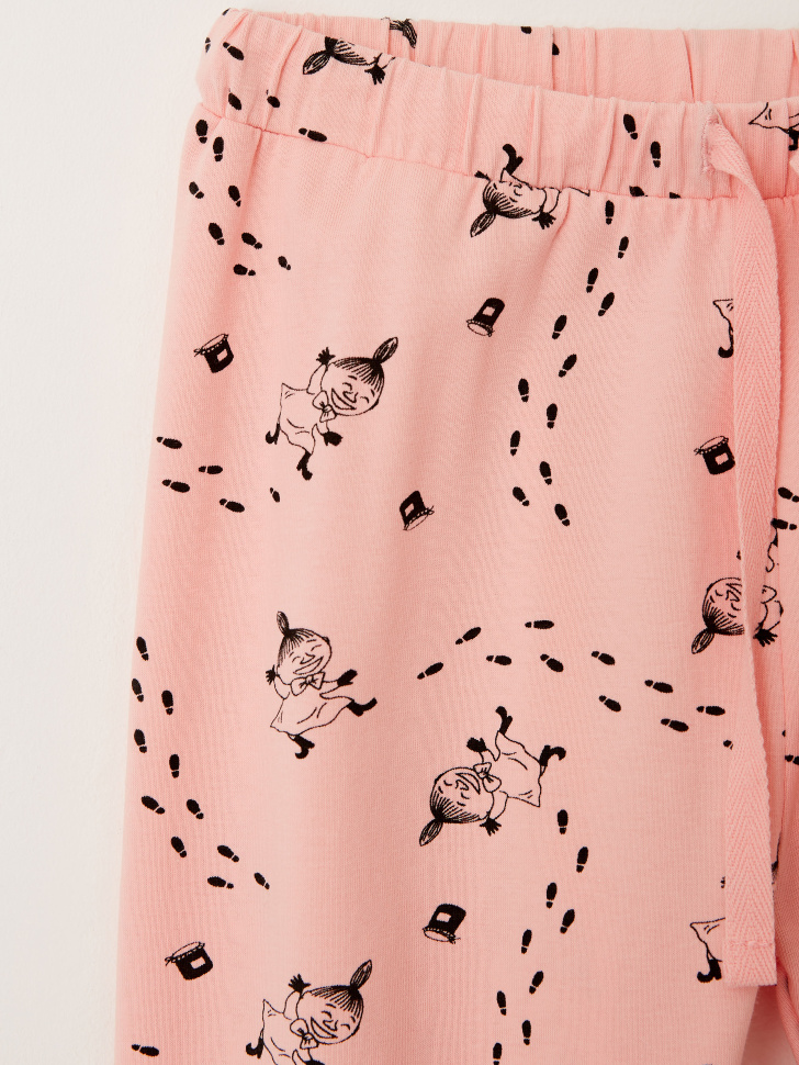 Трикотажная пижама с принтом Moomin Малышка Мю для девочки (розовый, 134-140 (9-10 YEARS)) sela 4680129090012 - фото 3