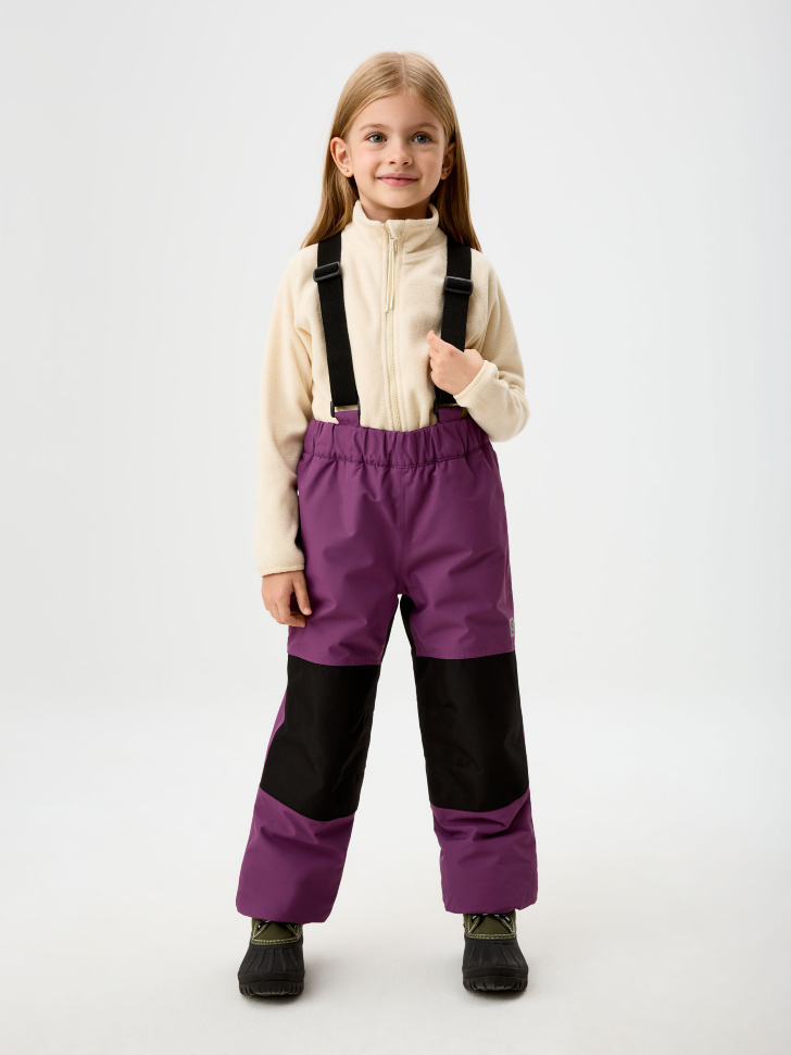 Утепленные брюки из технологичной мембраны для девочек