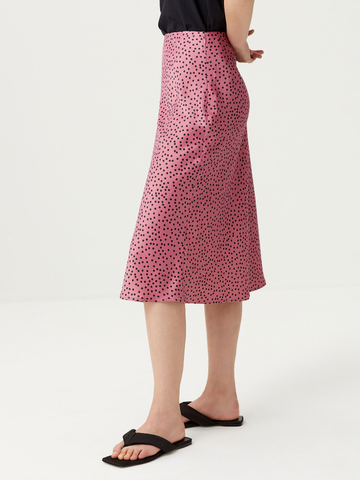 Сатиновая юбка миди (розовый, S) sela 4640078698363 - фото 3