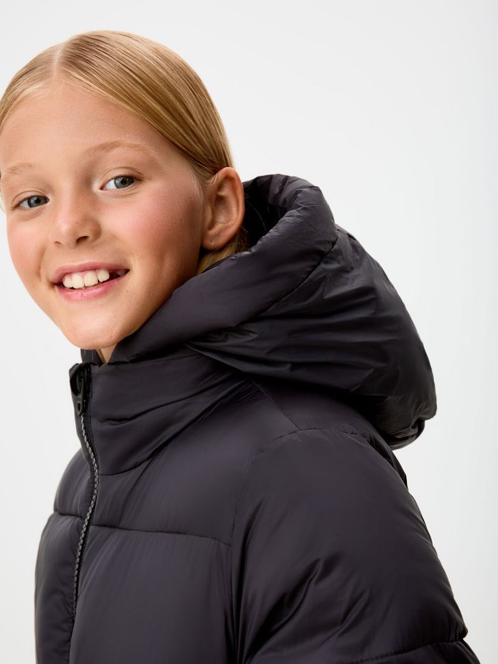 Утепленное пальто для девочек - фото 3