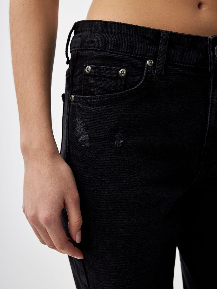 Рваные джинсы клеш (серый, L) sela 4640226008488 - фото 7