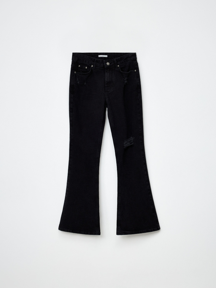 Рваные джинсы клеш (серый, L) sela 4640226008488 - фото 8