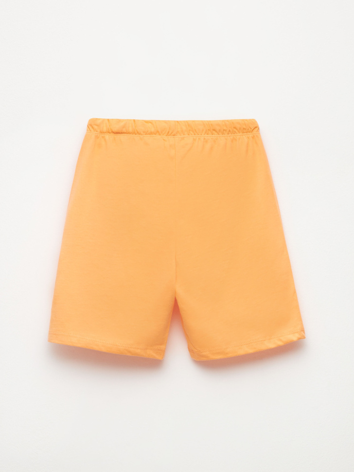 Трикотажные шорты с принтом для мальчиков (оранжевый, 116) sela 4680129751913 - фото 4