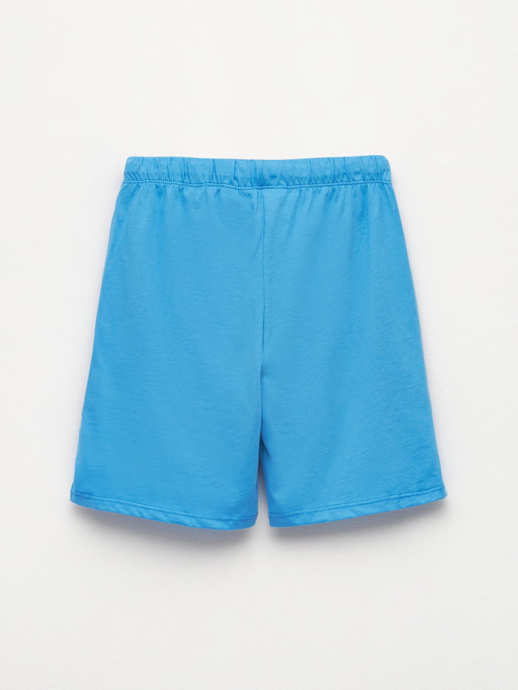Трикотажные шорты с принтом для мальчиков (синий, 110) sela 4680129752057 - фото 4
