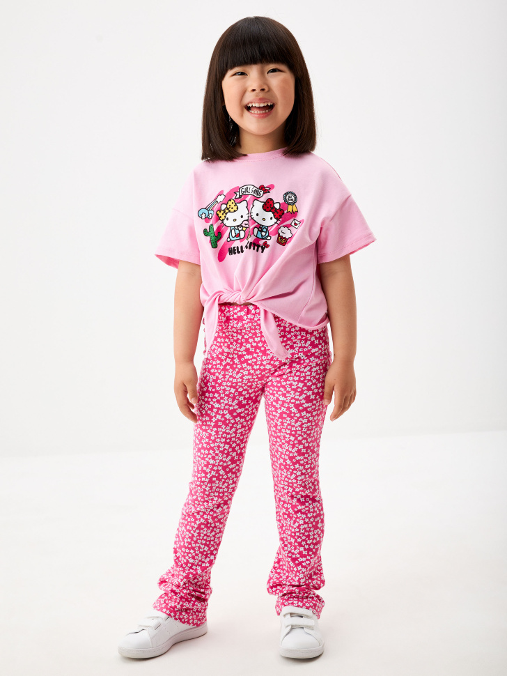 Укороченная футболка с принтом Hello Kitty and Friends для девочек - фото 2