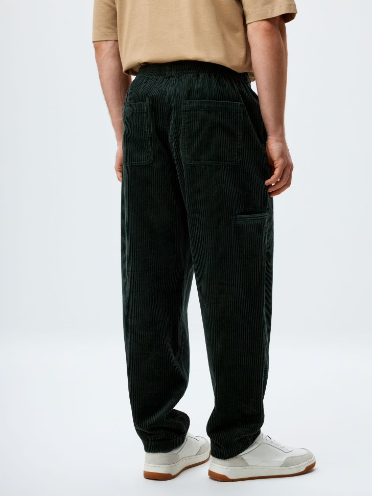 Вельветовые брюки прямого кроя - фото 4